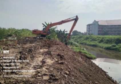 Normalisasi dan pembuatan tanggul Sungai Cilemahabang